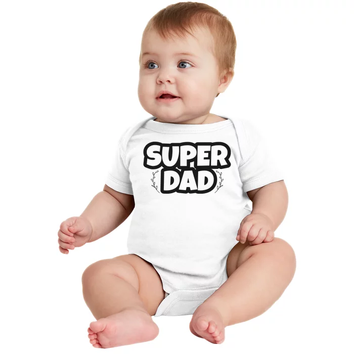 Super Dad Matching Family Pajama Baby Bodysuit