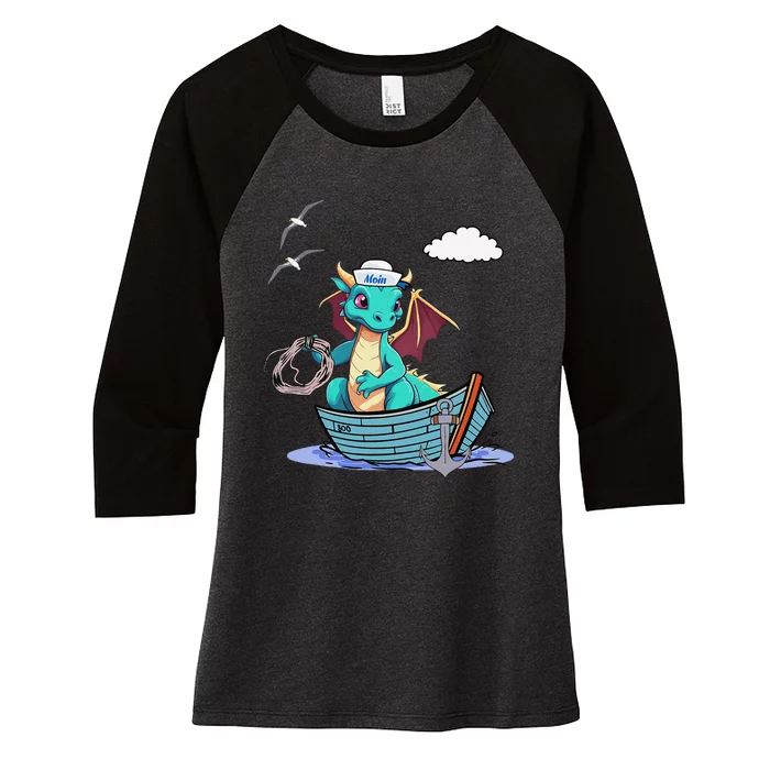 Sea Dragon Maritime Boat Sailor Sailor Sailor Women's Tri-Blend 3/4-Sleeve Raglan Shirt