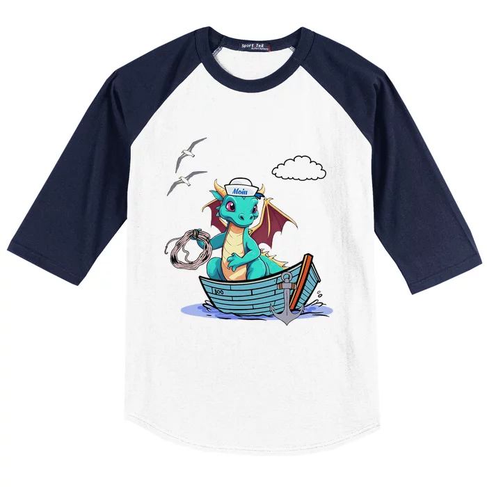 Sea Dragon Maritime Boat Sailor Sailor Sailor Baseball Sleeve Shirt