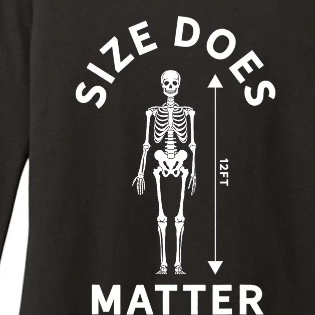 Size Does Matter Halloween 12 Foot Skeleton Womens CVC Long Sleeve Shirt