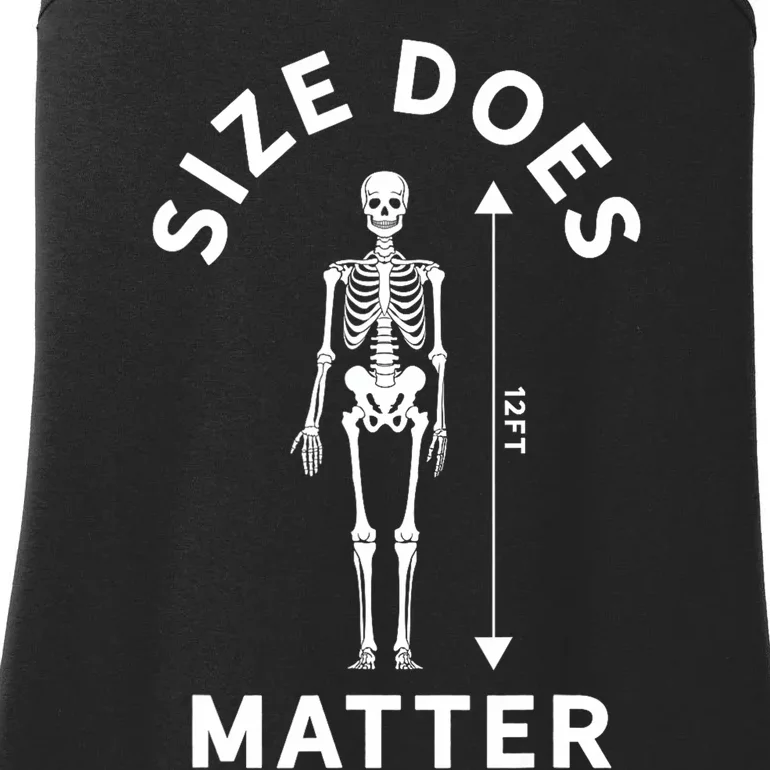 Size Does Matter Halloween 12 Foot Skeleton Ladies Essential Tank