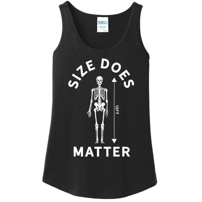 Size Does Matter Halloween 12 Foot Skeleton Ladies Essential Tank