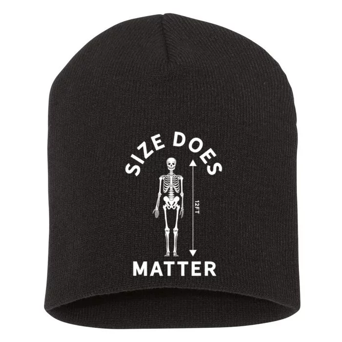 Size Does Matter Halloween 12 Foot Skeleton Short Acrylic Beanie