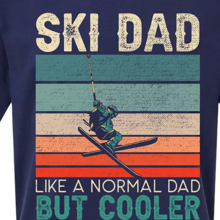 Ski Dad Mountain Ski Winter Sport Skier Snow Father Day Gift Sueded Cloud Jersey T-Shirt