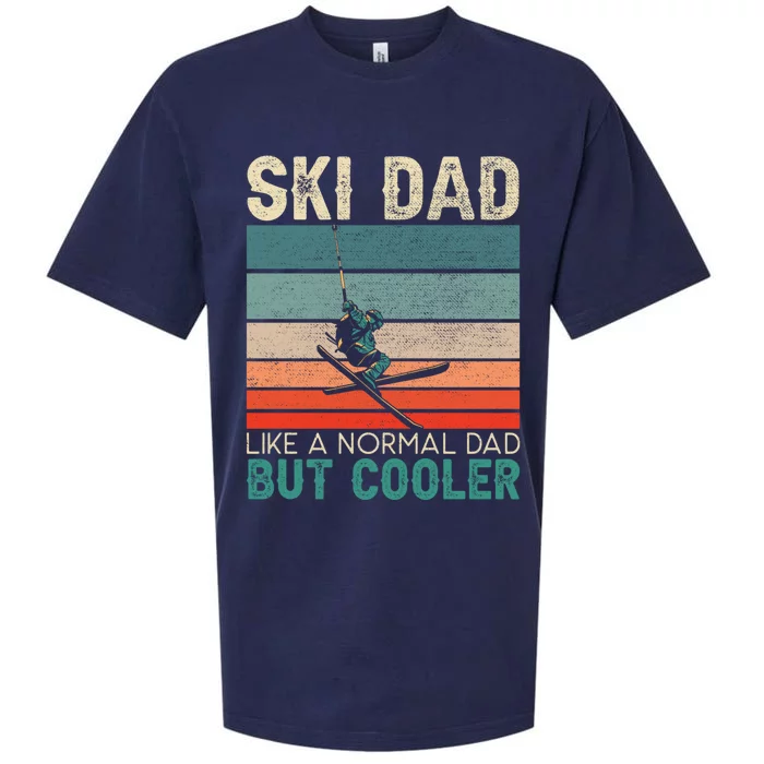 Ski Dad Mountain Ski Winter Sport Skier Snow Father Day Gift Sueded Cloud Jersey T-Shirt