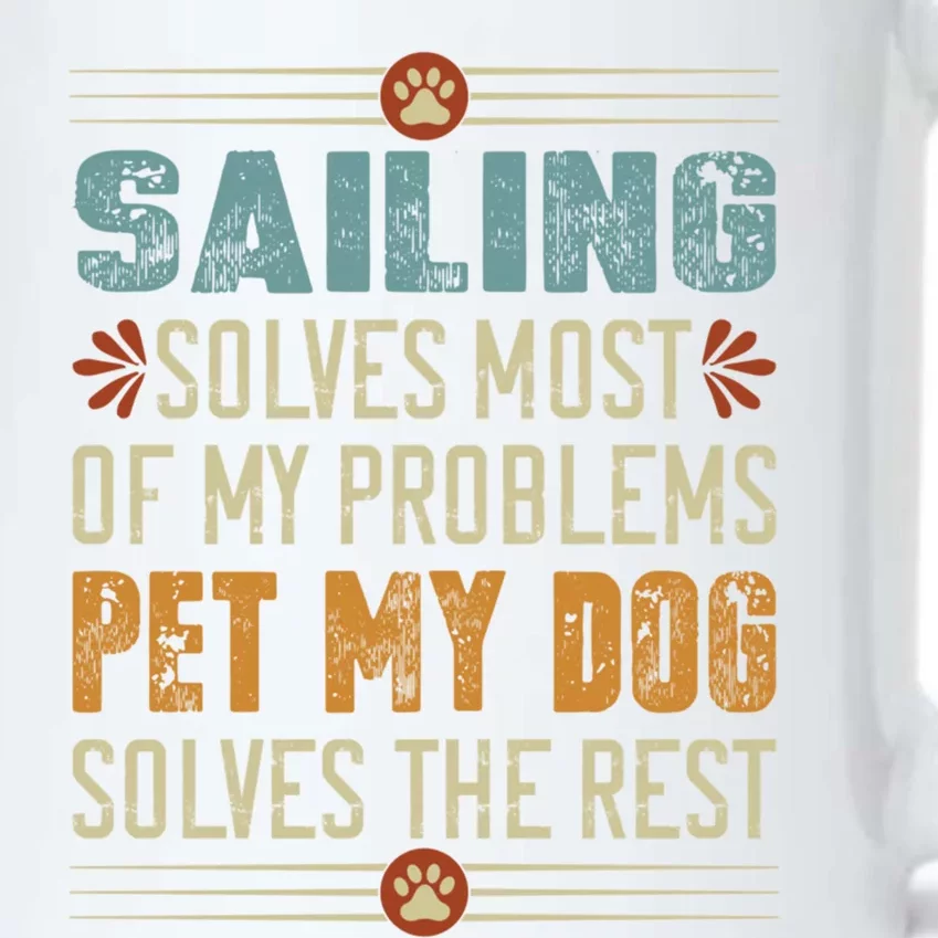 Sailing Dog Mom Dad Sailor Dog Lover Doggo Boating Fun Funny Gift Black Color Changing Mug