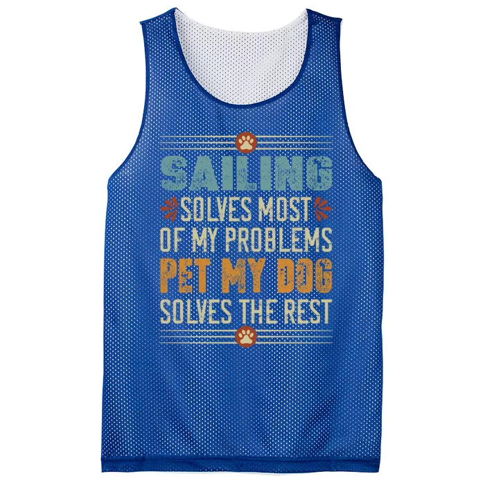 Sailing Dog Mom Dad Sailor Dog Lover Doggo Boating Fun Funny Gift Mesh Reversible Basketball Jersey Tank