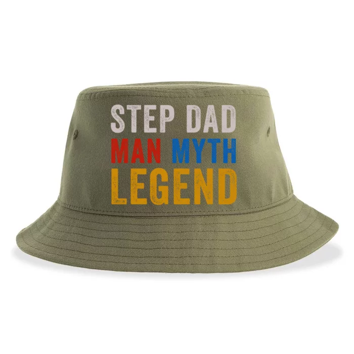 Step Dad Myth Legend Stepfather Fathers Day Gift Sustainable Bucket Hat