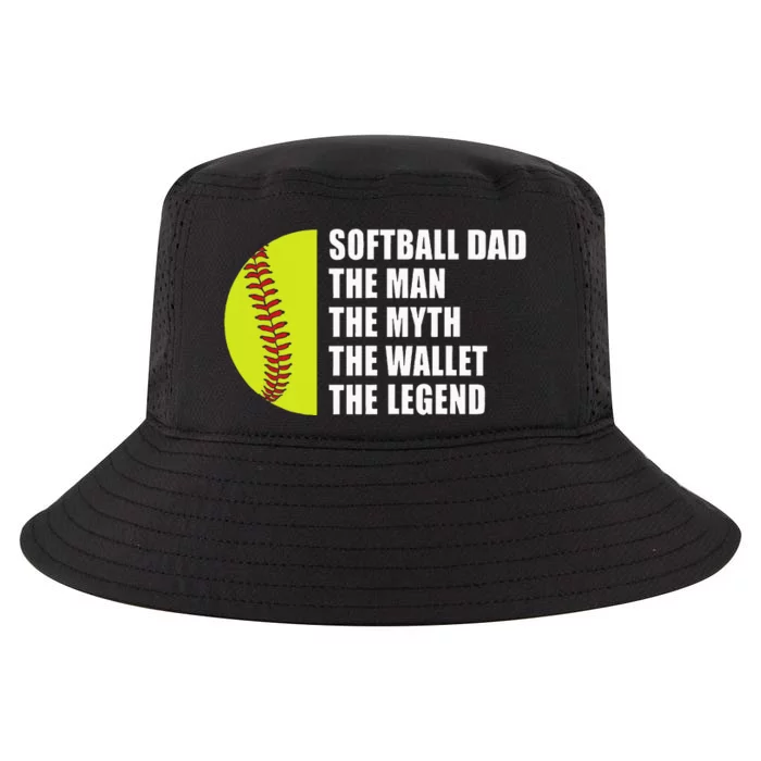 Softball Dad Man Myths Wallet Softball Cool Comfort Performance Bucket Hat