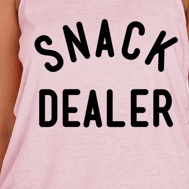 Snack Dealer Mom Teacher Daycare Funny Gift Present Cute Gift Women's Knotted Racerback Tank