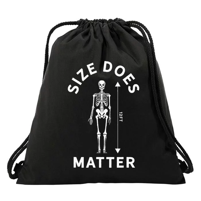 Size Does Matter Halloween 12 Foot Skeleton Drawstring Bag