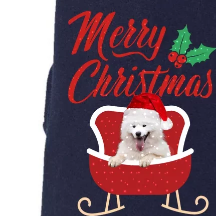 Samoyed Dog Merry Christmas Design For The Holiday Season! Doggie 3-End Fleece Hoodie