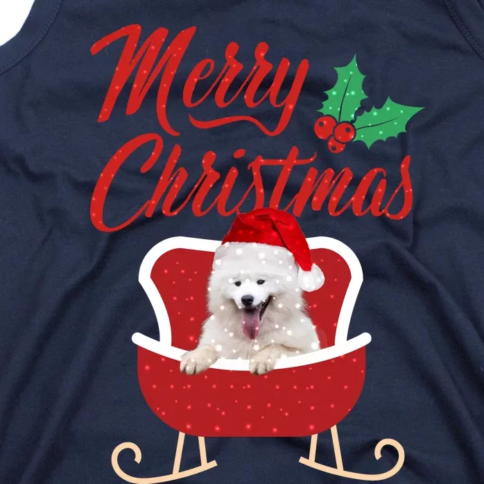 Samoyed Dog Merry Christmas Design For The Holiday Season! Tank Top