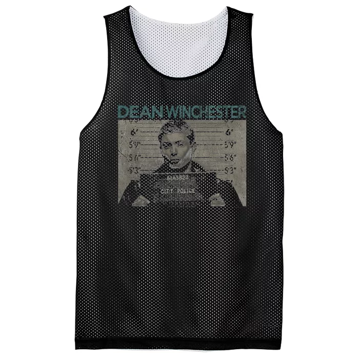 Supernatural Dean Mug Shot Mesh Reversible Basketball Jersey Tank