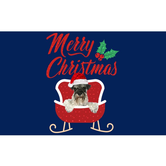 Schnauzer Dog Merry Christmas Design For The Holiday Season! Bumper Sticker