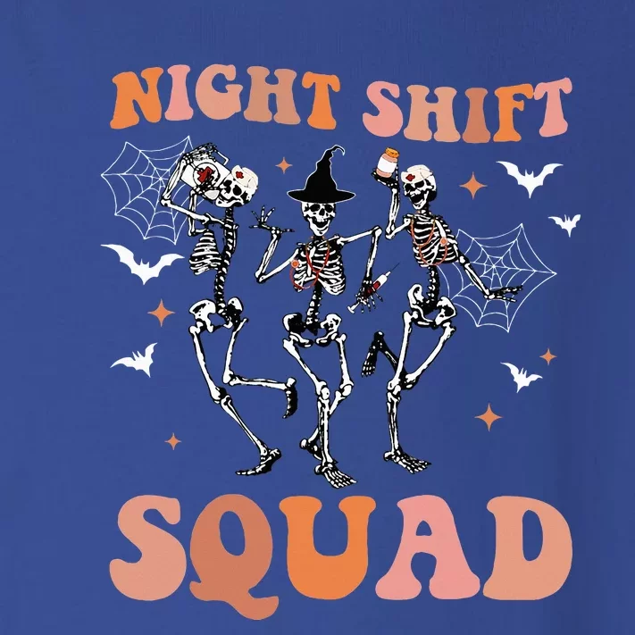 Skeleton Dancing Nurse Night Squad Shift Halloween Toddler Long Sleeve Shirt