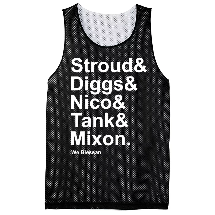 Stroud Diggs Nico Tank Mixon We Blessan Mesh Reversible Basketball Jersey Tank