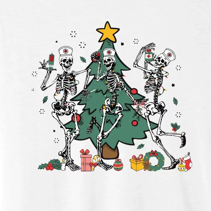 Skeleton Dancing Nurse Christmas ChromaSoft Performance T-Shirt