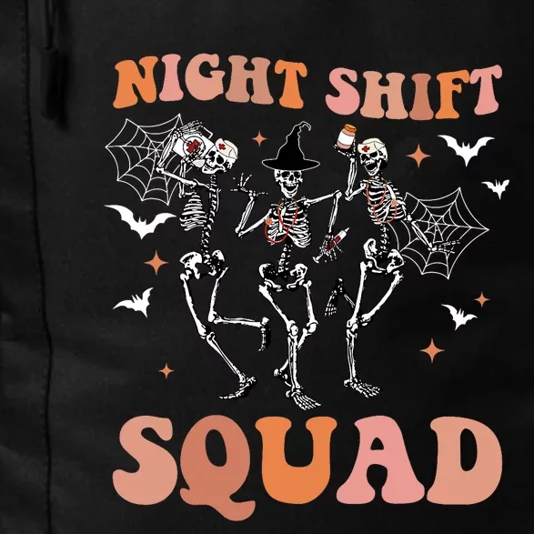 Skeleton Dancing Nurse Night Squad Shift Halloween Daily Commute Backpack