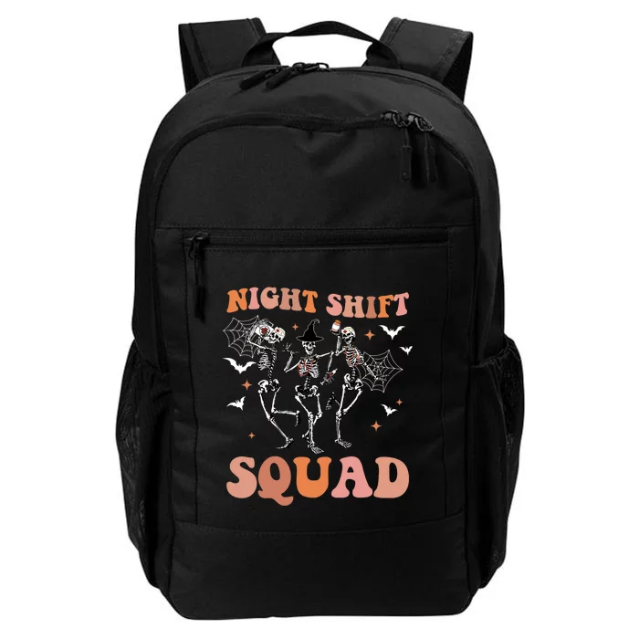 Skeleton Dancing Nurse Night Squad Shift Halloween Daily Commute Backpack