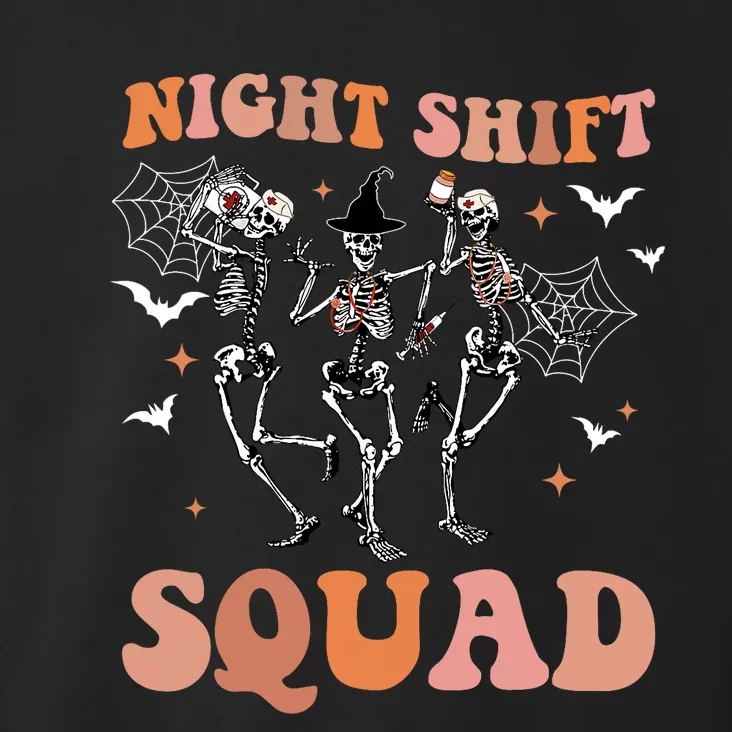 Skeleton Dancing Nurse Night Squad Shift Halloween Toddler Hoodie