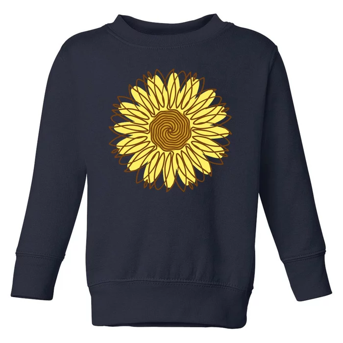 Sunflower Drawing Nature Toddler Sweatshirt