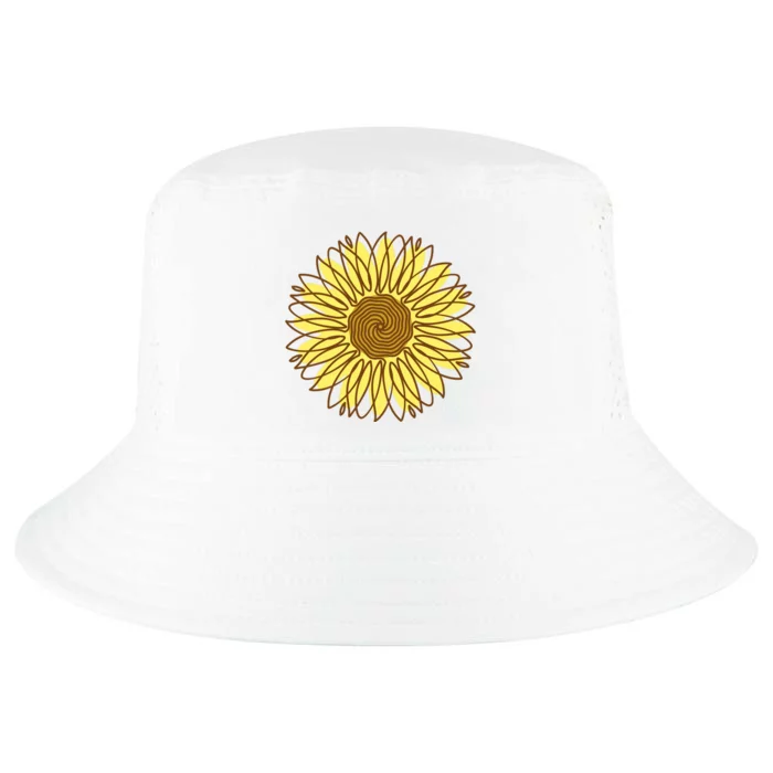 Sunflower Drawing Nature Cool Comfort Performance Bucket Hat