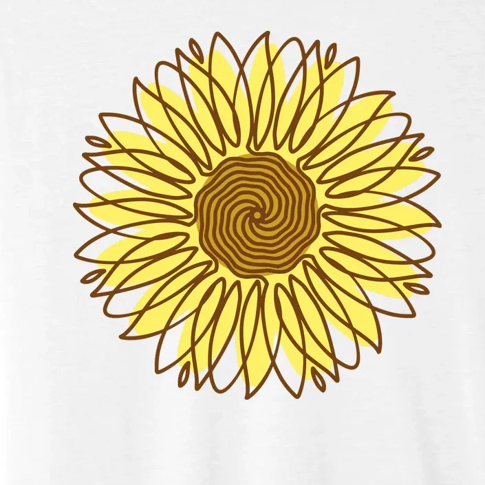 Sunflower Drawing Nature ChromaSoft Performance T-Shirt