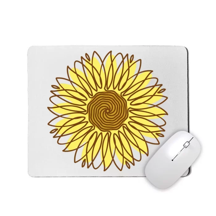 Sunflower Drawing Nature Mousepad