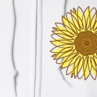 Sunflower Drawing Nature Full Zip Hoodie