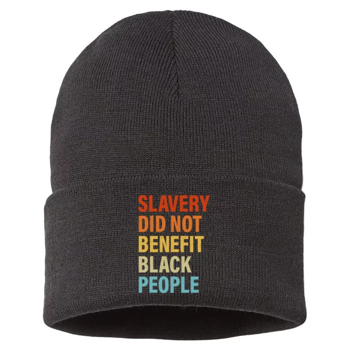 Slavery Did Not Benefit Black People Sustainable Knit Beanie