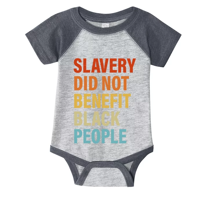 Slavery Did Not Benefit Black People Infant Baby Jersey Bodysuit