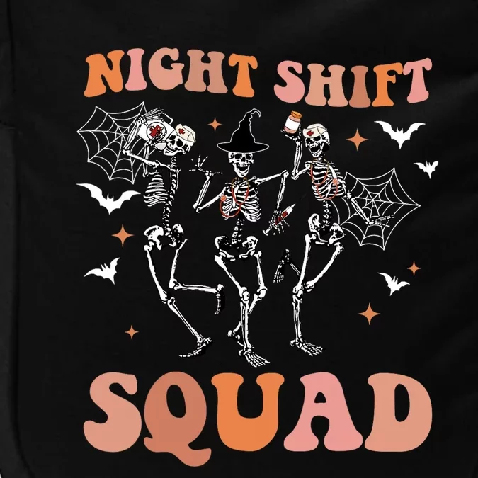 Skeleton Dancing Nurse Night Squad Shift Halloween Impact Tech Backpack