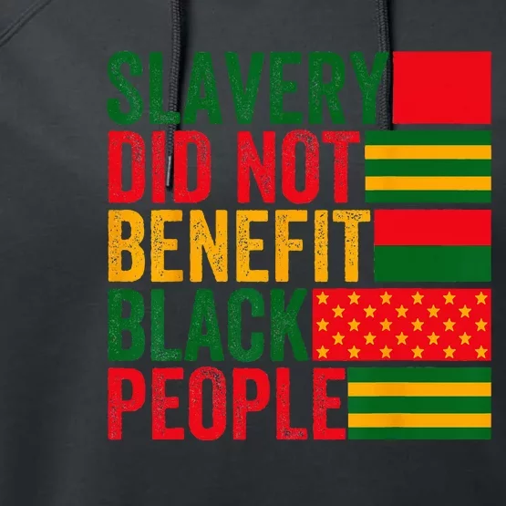 Slavery Did Not Benefit Black People American Flag Slavery Performance Fleece Hoodie