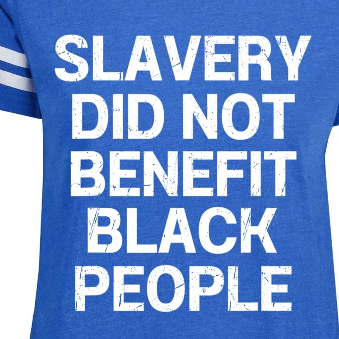 Slavery Did Not Benefit Black People Enza Ladies Jersey Football T-Shirt