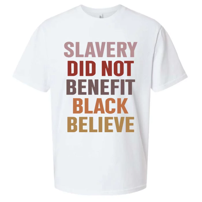 Slavery Did Not Benefit Black Believe Sueded Cloud Jersey T-Shirt