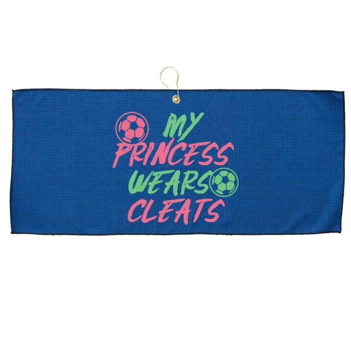 Soccer Daughter Outfit For A Soccer Dad Or Soccer Mom Large Microfiber Waffle Golf Towel