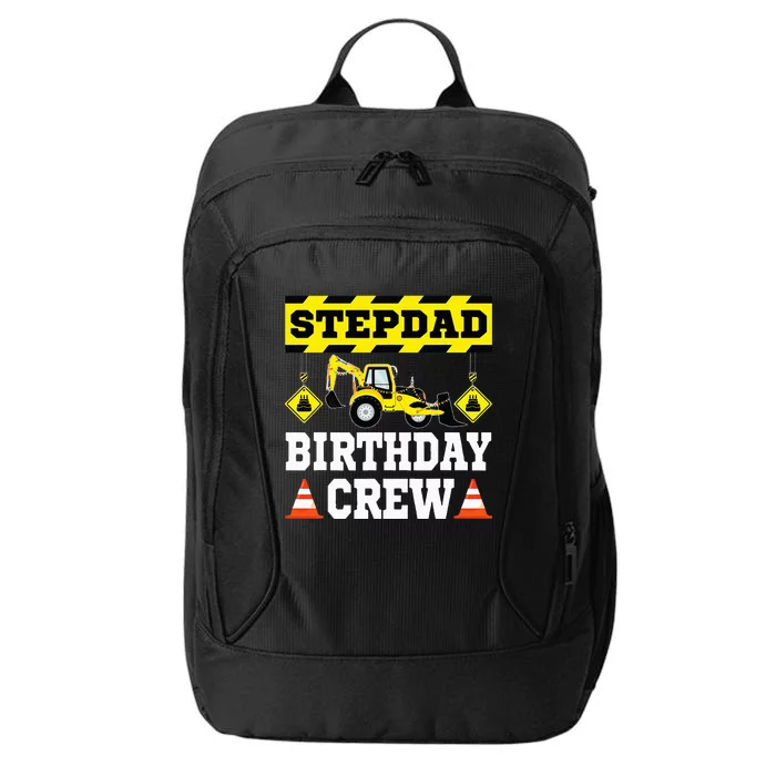 Step Dad Of the Birthday Crew Construction Family City Backpack