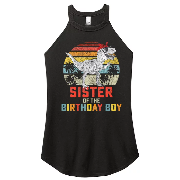 Sister Dinosaur of the Birthday Matching Family Women’s Perfect Tri Rocker Tank