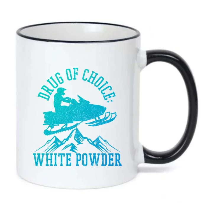 Snowmobile Drug Of Choice: White Powder Funny Gift Black Color Changing Mug