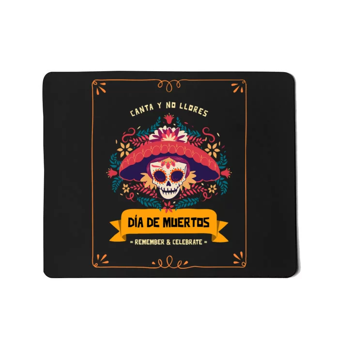 Skull Day Of The Dead Dia De Los Muertos Flowers Gift Mousepad