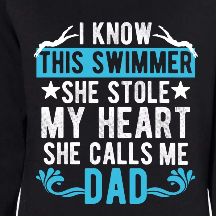 Swim Dad Of A Swimmer Dad Swimming Father Of A Swimmer Cool Gift Womens California Wash Sweatshirt