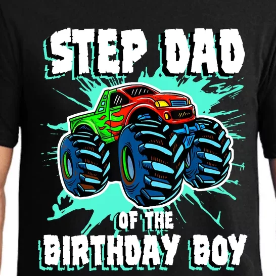 Step Dad Of The Birthday Boy Monster Truck Birthday Party Pajama Set