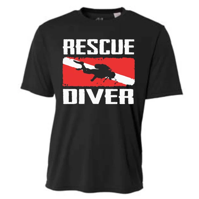 Scuba Diving Ocean Diver Rescue Diver Cooling Performance Crew T-Shirt