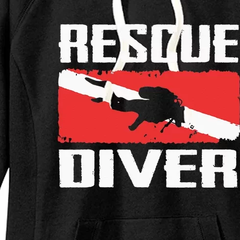 Scuba Diving Ocean Diver Rescue Diver Women's Fleece Hoodie