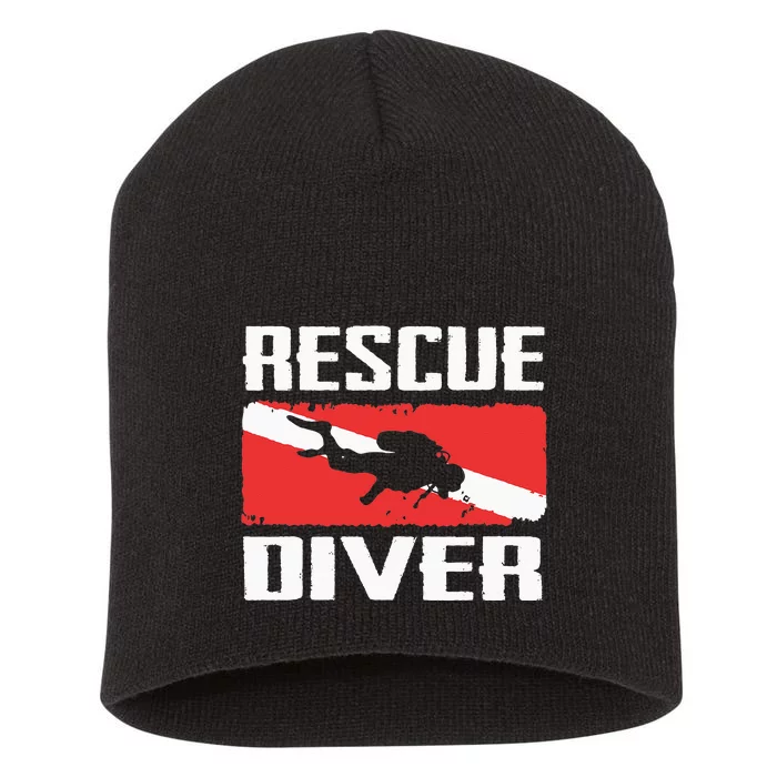 Scuba Diving Ocean Diver Rescue Diver Short Acrylic Beanie