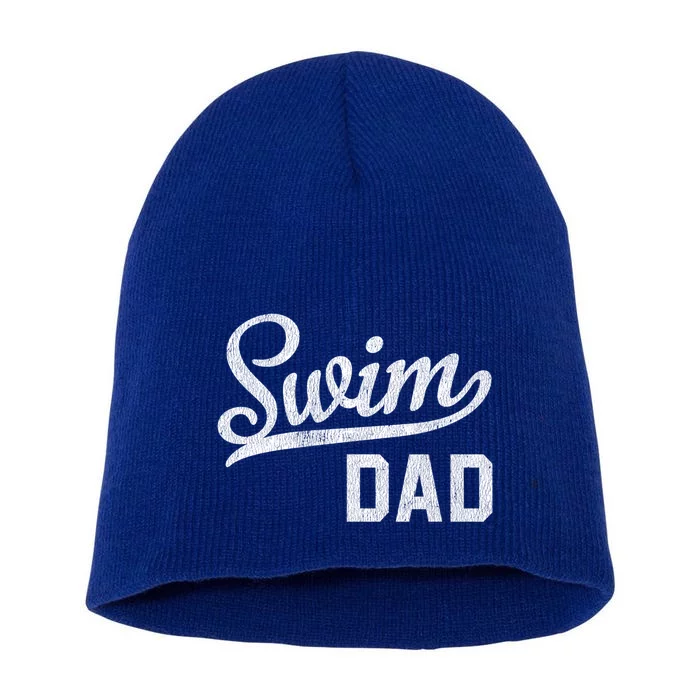 Swim Dad Proud Swimming Dad Gift Great Gift Short Acrylic Beanie