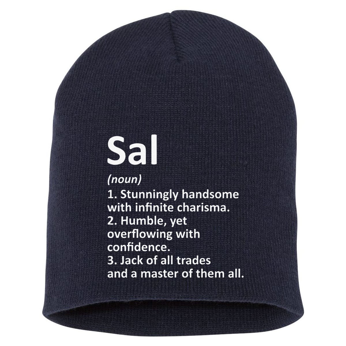 SAL Definition Personalized Name Funny Birthday Gift Short Acrylic Beanie |