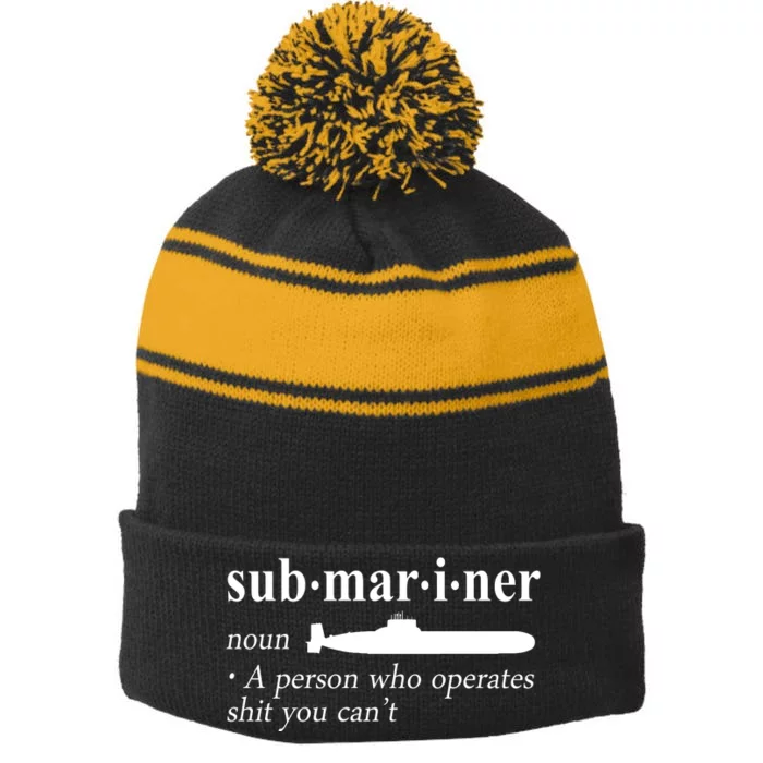 Submariner Definition Pigboat Submersible Nuclear Stripe Pom Pom Beanie