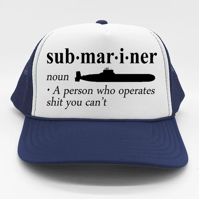 Submariner Definition Pigboat Submersible Nuclear Trucker Hat